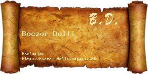 Boczor Dolli névjegykártya